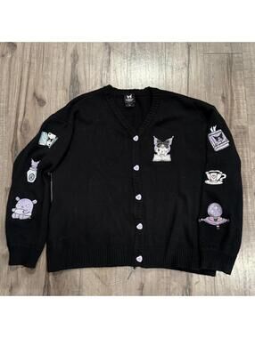 Kuromi Sanrio Cardigan Women’s Sweater Fortune Teller Skimmer Black XL Anime